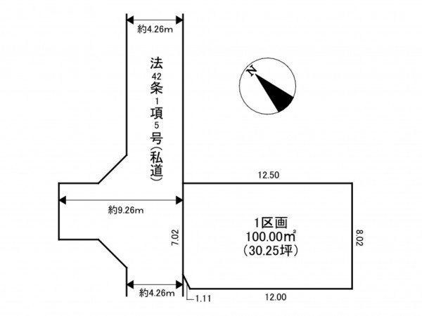 加古川市別府町別府、土地の間取り画像です