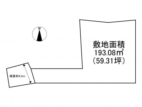 加古川市野口町野口、土地の間取り画像です