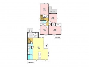 加古川市平岡町高畑、新築一戸建ての間取り画像です