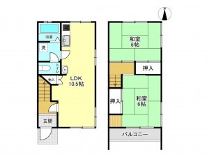 加古川市尾上町池田、中古一戸建ての間取り画像です