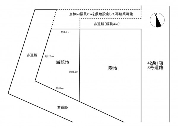 加古川市平岡町一色東、土地の間取り画像です