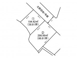加古川市野口町北野、土地の間取り画像です