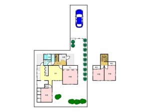 加古川市野口町良野、中古一戸建ての間取り画像です