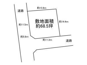 加古川市西条山手、土地の間取り画像です