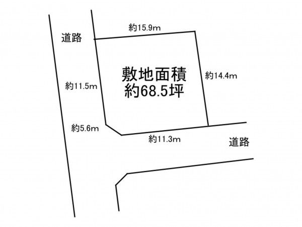 加古川市西条山手、土地の間取り画像です