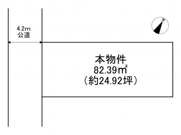 加古川市野口町北野、土地の間取り画像です