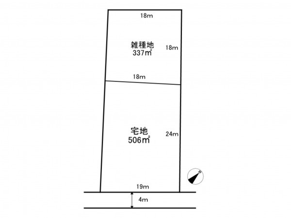 加古川市神野町石守、土地の間取り画像です