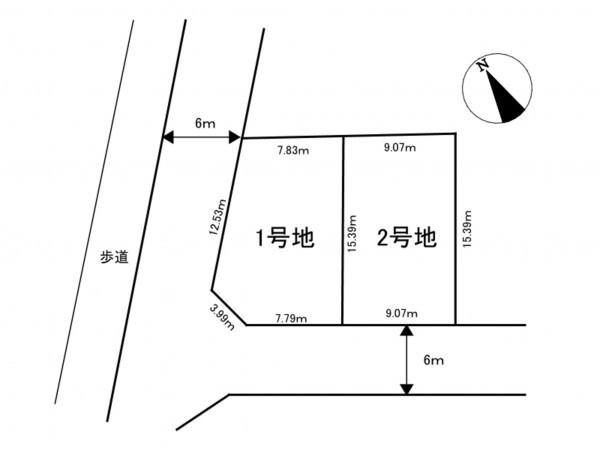 加古川市野口町坂元北、土地の間取り画像です
