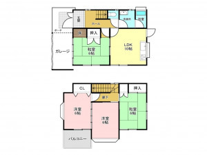 加古川市平岡町一色西、中古一戸建ての間取り画像です