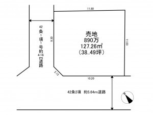 加古川市尾上町池田、土地の間取り画像です