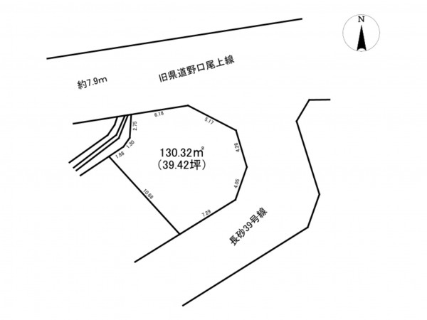 加古川市野口町長砂、土地の間取り画像です