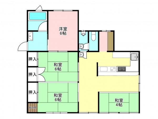 加古川市志方町志方町、収益物件/店舗の間取り画像です