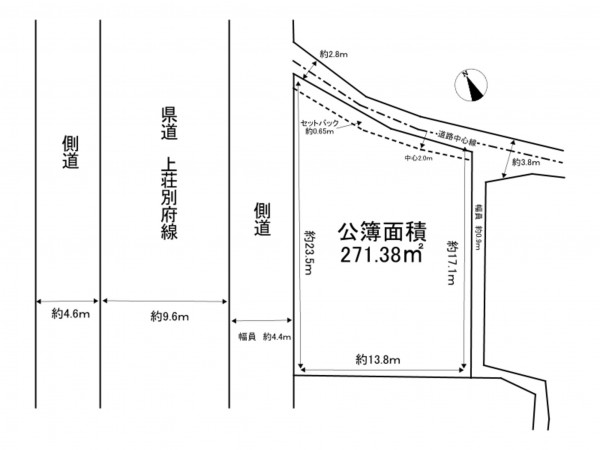 加古川市平岡町新在家、土地の間取り画像です
