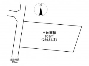 加古川市西神吉町大国、土地の間取り画像です