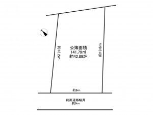加古川市尾上町今福、土地の間取り画像です