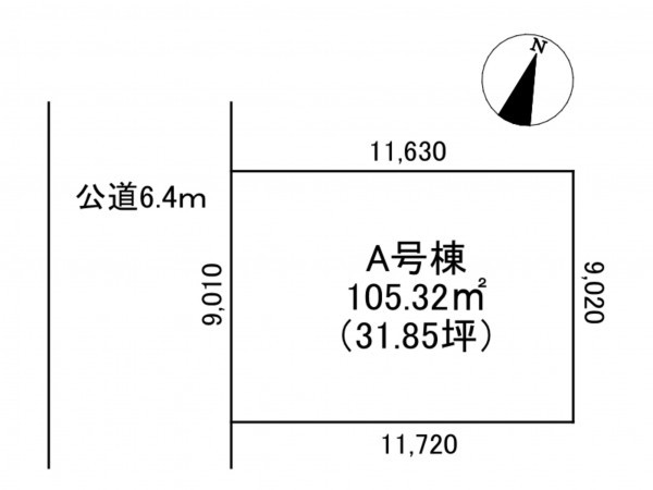 加古川市加古川町中津、土地の間取り画像です