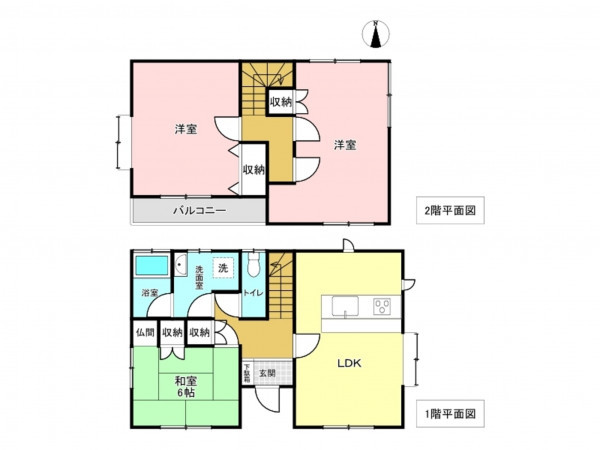 加古川市八幡町宗佐、中古一戸建ての間取り画像です