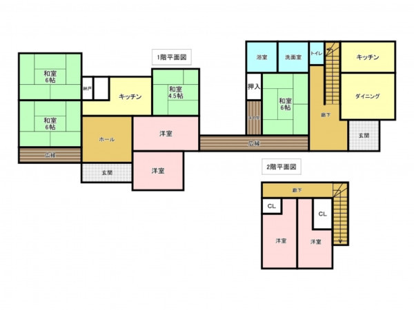 加古川市志方町成井、中古一戸建ての間取り画像です