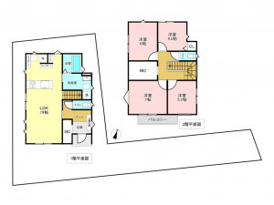 加古川市平岡町高畑、新築一戸建ての間取り画像です