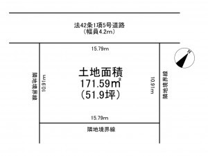 加古川市平岡町一色、土地の間取り画像です
