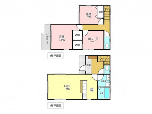 加古川市平岡町新在家、新築一戸建ての間取り画像です