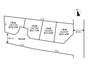 加古川市平岡町土山、土地の間取り画像です