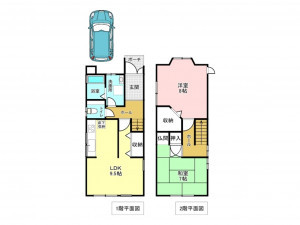 加古川市平岡町二俣、中古一戸建ての間取り画像です