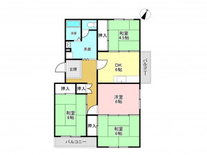 加古川市新神野、マンションの間取り画像です