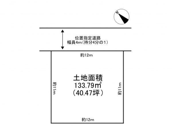 加古川市尾上町池田、土地の間取り画像です