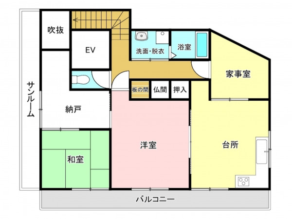 加古川市加古川町平野、中古一戸建ての間取り画像です