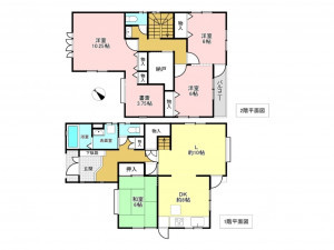 加古川市東神吉町砂部、中古一戸建ての間取り画像です