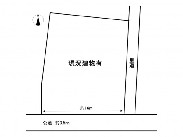 加古川市上荘町薬栗、土地の間取り画像です