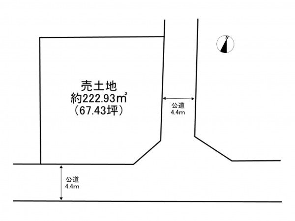 加古川市新神野、土地の間取り画像です