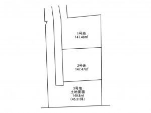 加古川市野口町北野、土地の間取り画像です