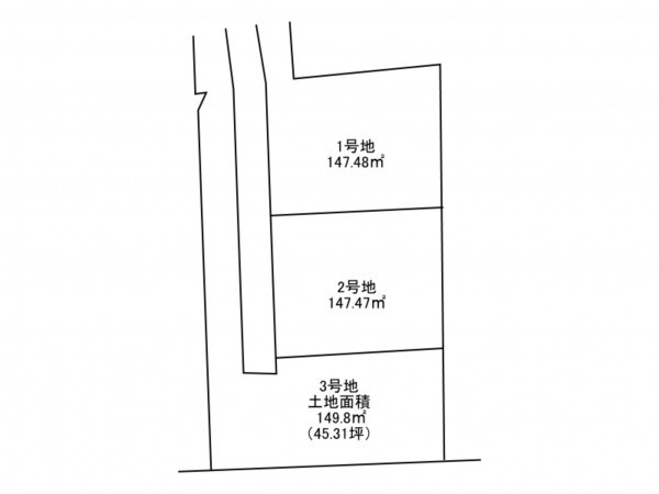 加古川市野口町北野、土地の間取り画像です