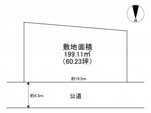 加古川市西神吉町岸、土地の間取り画像です