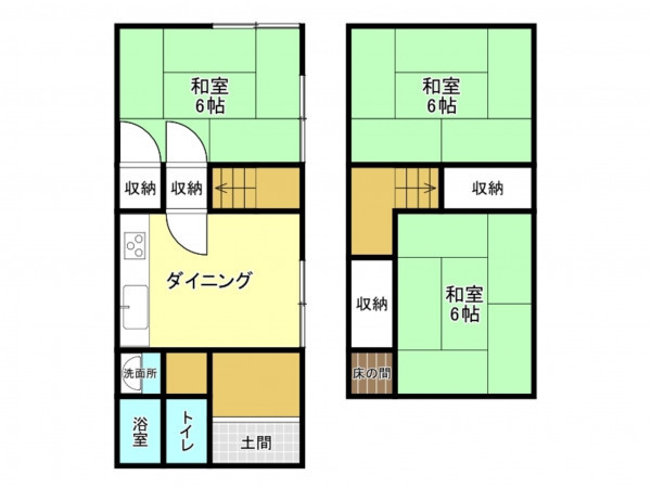 加古川市東神吉町砂部、中古一戸建ての間取り画像です