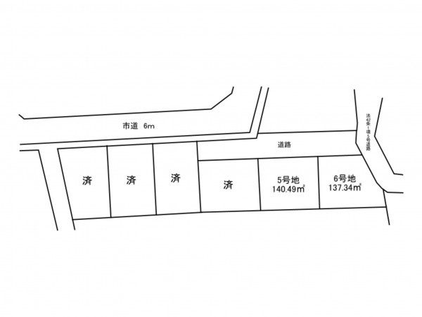 加古川市加古川町友沢、土地の間取り画像です