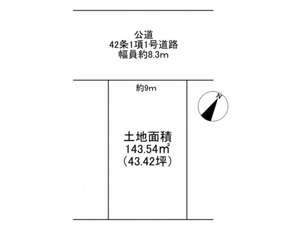 加古川市東神吉町砂部、土地の間取り画像です