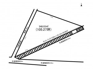 我孫子市白山、土地の間取り画像です