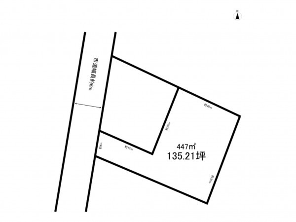 我孫子市中峠、土地の間取り画像です