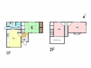 我孫子市根戸、中古一戸建ての間取り画像です