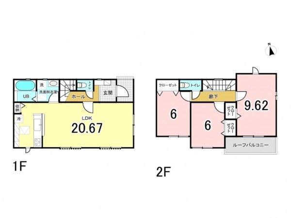 我孫子市中峠、新築一戸建ての間取り画像です