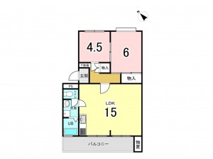 我孫子市緑、マンションの間取り画像です