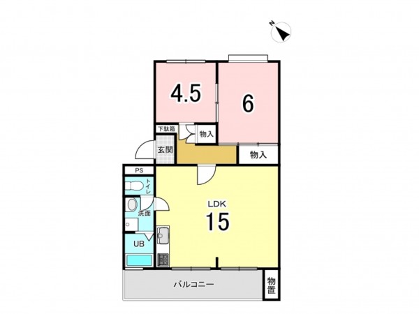 我孫子市緑、マンションの間取り画像です