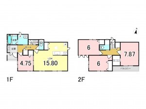 我孫子市並木、新築一戸建ての間取り画像です