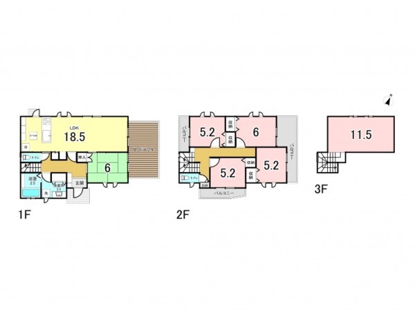 我孫子市南青山、新築一戸建ての間取り画像です