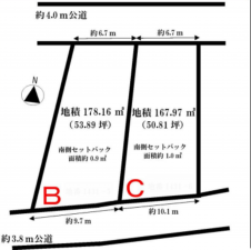 我孫子市栄、土地の間取り画像です