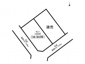 我孫子市布佐、土地の間取り画像です