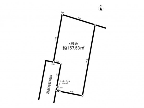 我孫子市中峠、土地の間取り画像です